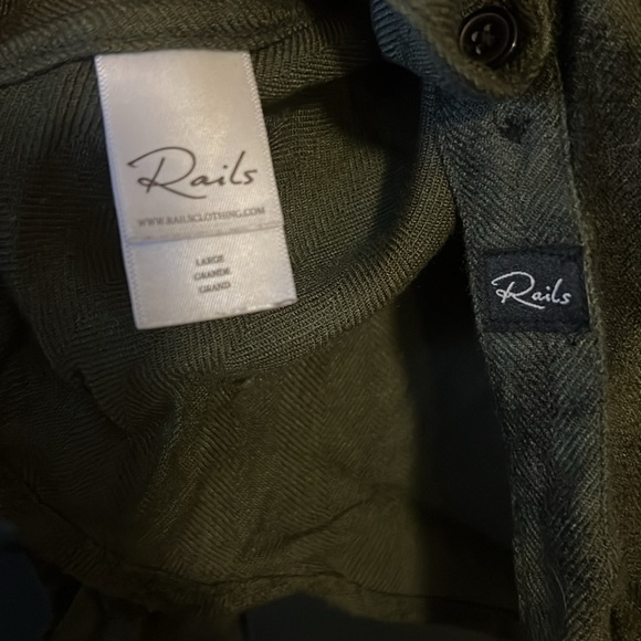 Rails hunter olive tie dye button shirt - Picture 5 of 7